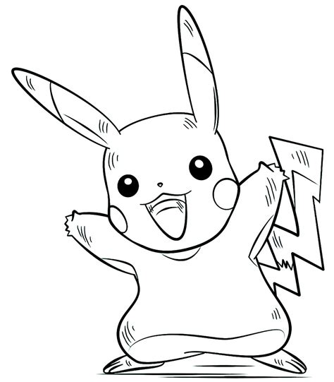 Pikachu para Colorir: +60 Desenhos Lindos para Imprimir!